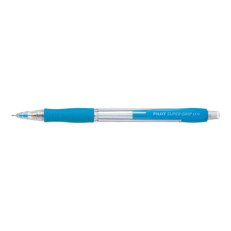 Pack De 12 Unidades Pilot Portaminas Supergrip h185 - Trazo 0.5mm - Mina Hb - Cuerpo Azul Claro De Moda