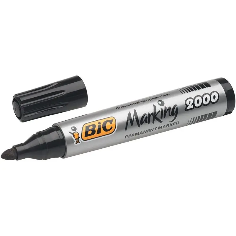 Máxima Calidad Pack De 12 Unidades Bic Marking 2000 Ecolutions Rotulador Permanente - Punta De 4.95 Mm - Tinta Con Base De Alcohol - Ecologico