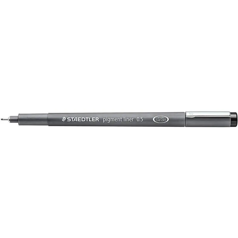 Oferta Limitada Pack De 10 Unidades Staedtler Pigment Liner 308 Rotulador Calibrado - Trazo 0.5mm - Secado Rapido - Color Negro