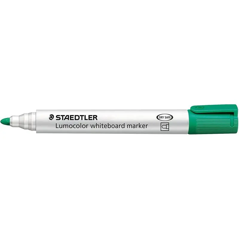 Pack De 10 Unidades Staedtler Lumocolor 351 Rotulador Para Pizarra Blanca - Punta Redonda - Trazo 2mm - Capuchon Con Clip - Colo Profesional