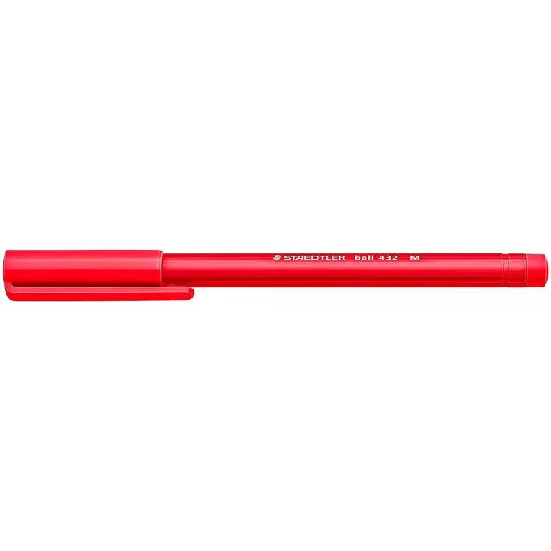 Pack De 10 Unidades Staedtler Ball 432 Boligrafo Punta De Bola - Punta 0.45mm - Tinta Indeleble - Color Rojo Precio De Oferta