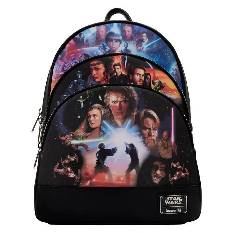 Mochila Trilogia De Precuelas Star Wars Loungefly 34cm Hecho A Mano