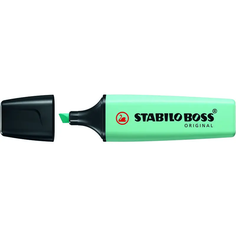 Profesional Pack De 10 Unidades Stabilo Boss 70 Pastel Rotulador Marcador Fluorescente - Trazo Entre 2 Y 5mm - Recargable - Tinta Con Base D