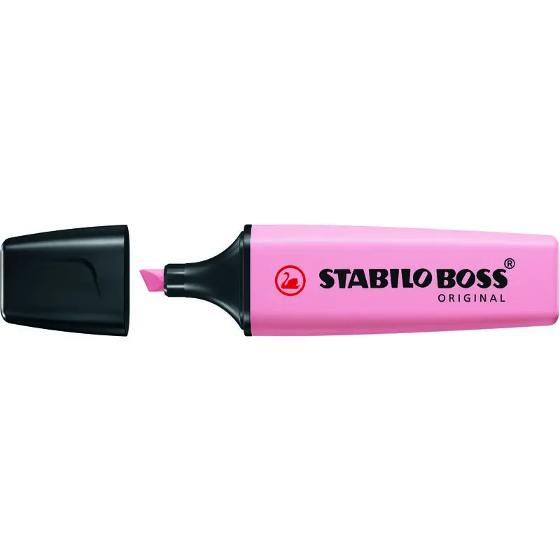 Pack De 10 Unidades Stabilo Boss 70 Pastel Rotulador Marcador Fluorescente - Trazo Entre 2 Y 5mm - Recargable - Tinta Con Base D Rebajas