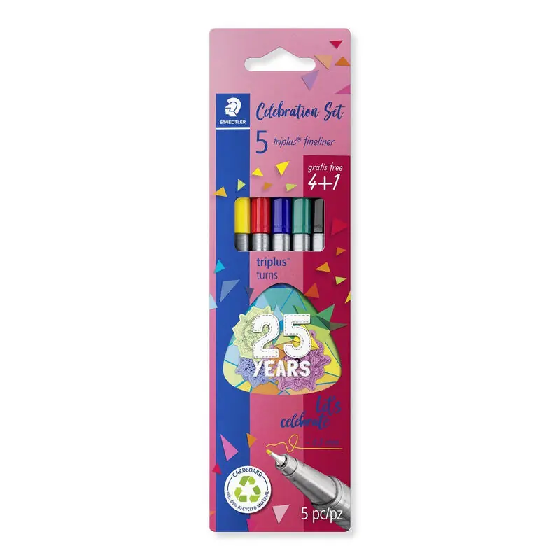 No Te Lo Pierdas Staedtler Estuche 4+1 Rotuladores Triplus Fineliner 334 Punta Superfina C/Surtidos