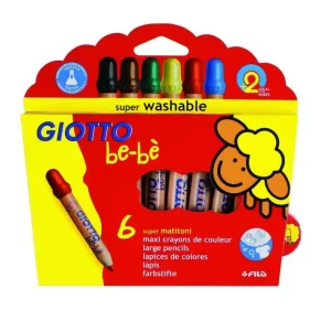 Compra Hoy Lápiz color GIOTTO be-bé súper grandes 6 und + 1 sacapuntas