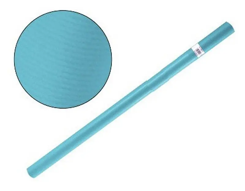 Ordena Ya Papel embalar azul turquesa, rollo 25 metros