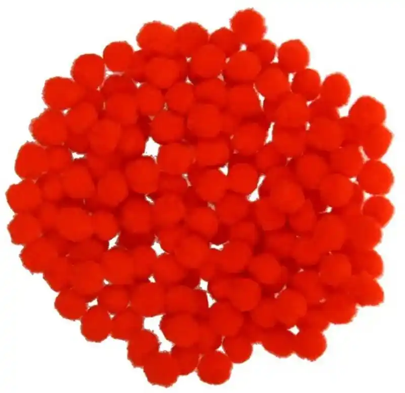Pompones rojos Ø 10 mm Envío Exprés