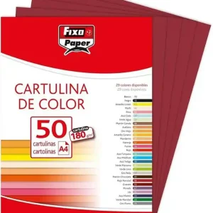Bestseller Cartulina FIXO A4, paquete 50 und. Granate