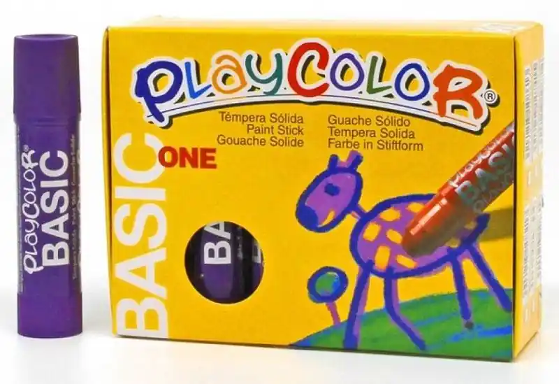 Promoción Témpera sólida PLAYCOLOR BASIC ONE Lila 12 und.