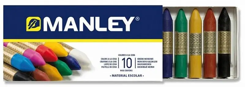 Ceras MANLEY caja 10 colores Stock Limitado