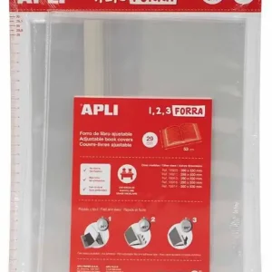 Forro de libros con solapa ajustable PP 290 mm 5 uidades Auténtico