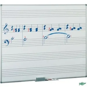 Pizarra estratificada blanco 122 x 200 cm. 5 Pentagramas Directo De Fábrica