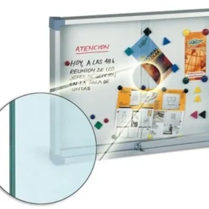 Vitrina para anuncios, estructura de aluminio, 60X80 cm. (Puertas de cristal de seguridad) Mayoreo
