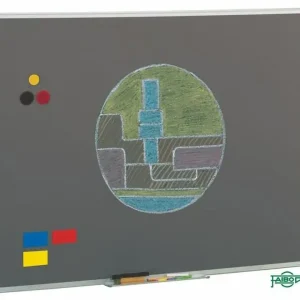 Pizarra gris acero vitrificado 122 x 100 cm, m/aluminio Precio De Oferta