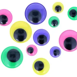 Marca Reconocida Ojos móviles de colores autoadhesivos medidas surtidas