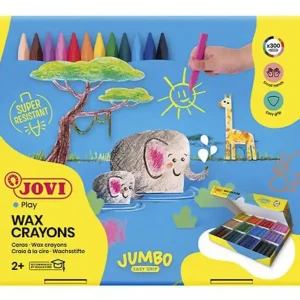 Promoción Exclusiva Ceras triangulares JUMBO EASY GRIP caja económica 300 ceras surtidas