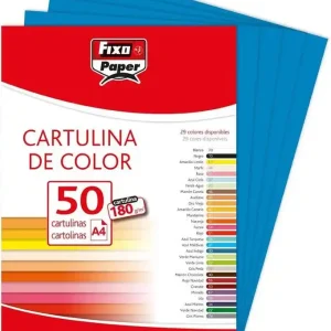 Alta Calidad Cartulina FIXO A4, paquete 50 und. Azul Indigo