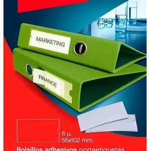Últimas Unidades Bolsillos adhesivos para etiquetas 55 x 102 mm 6 und.