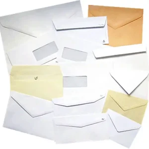 Sobre blanco Americano 115x225, caja 500 unidades Moderno