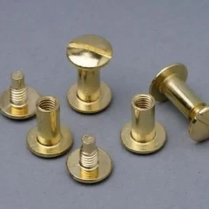 Tornillos encuadernación laton 10 mm. 100 und. Mayoreo