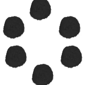 Pompones polipropileno negro 25mm. Más Vendido