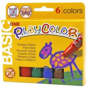 Témpera sólida PLAYCOLOR BASIC ONE 6 colores Ocasión Especial