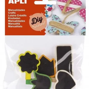 Mini pinzas madera formas con acabado pizarra 5 und. Ordenar Ahora Mismo