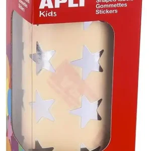 Súper Precio Gomets rollo estrellas metalizadas 19,5 mm plata