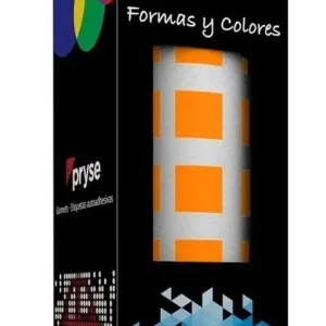 Gomets rollo cuadrados 10 mm naranja Precio Bajo