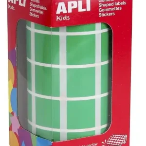 Ordenar Ahora Mismo Gomets rollo cuadrados 20 mm verde