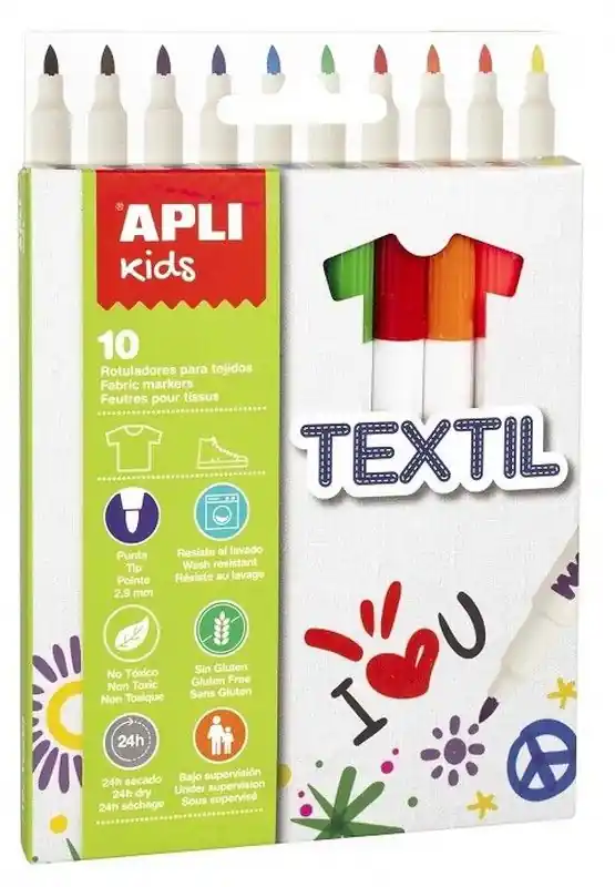Rotulador Textil 10 colores Solo Hoy