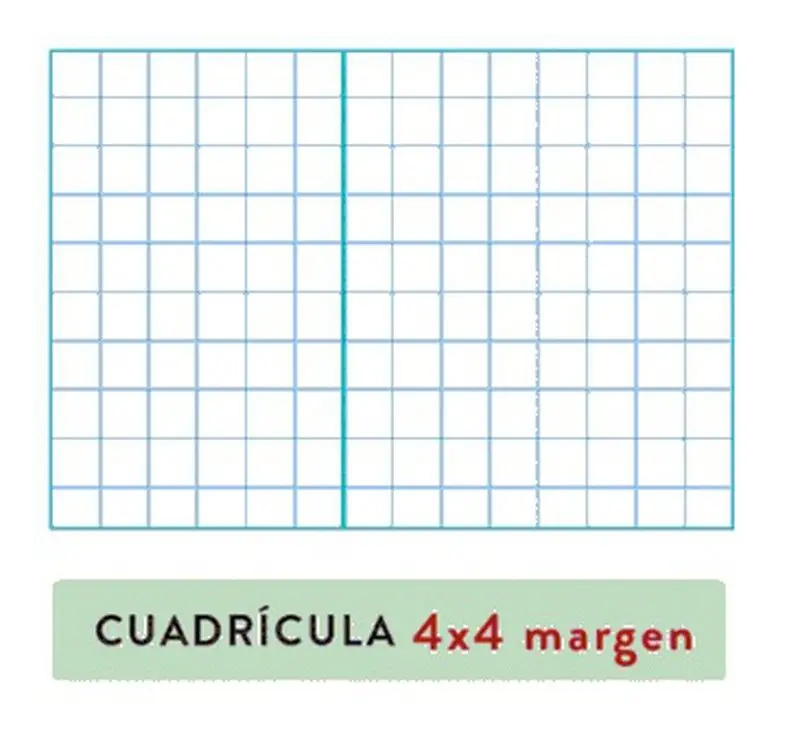 Disponible Ahora Papel cuadricula 4 x 4 A4 plantado 500 hojas