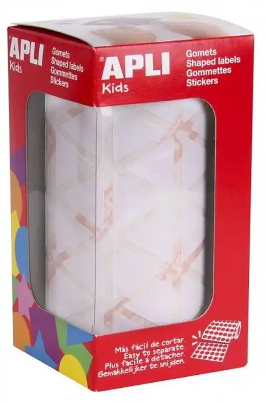 Gomets rollo triangulares 20 mm blanco Oferta Especial