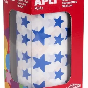 Gomets rollo estrellas 12,5 y 19,5 mm azul Premium