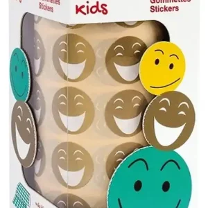 Gomets rollo Cara feliz metalizados Ø 20 mm oro Imprescindible (Must-Have)