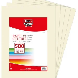 Mayoreo Papel color A3 80 grs. crema, 500 hojas
