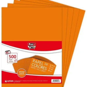 A Buen Precio Papel color A3 80 grs. naranja, 500 hojas