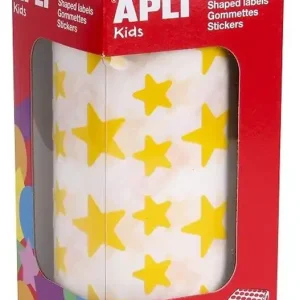 Ocasión Especial Gomets rollo estrellas 12,5 y 19,5 mm amarillos