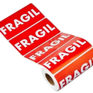 Etiquetas rollo FRAGIL Certificado