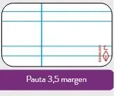 Exclusivo Papel pauta 3'5 mm. A4 plantado 100 hojas