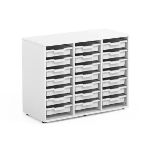 ARMARIO GRACE CON 21 CUBETAS BLANCAS Premium