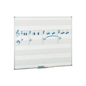 Máxima Calidad PIZARRA VOLTEABLE BLANCA/ PENTAGRAMAS 122 X 150 CM.