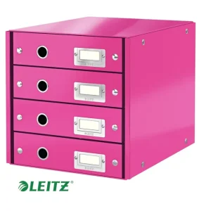 Liquidación MODULO LEITZ PP 4 CAJONES FUCSIA