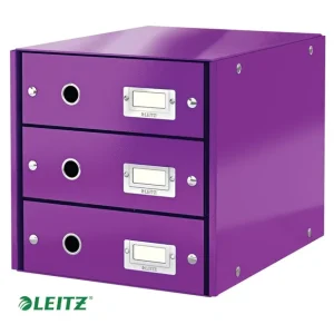 MODULO LEITZ PP 3 CAJONES VIOLETA Premium