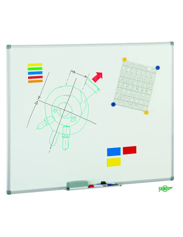 Original PIZARRA BLANCA ACERO VITRIFICADO 122 X 100 CM.