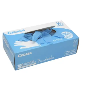 GUANTES NITRILO 6-6,5 Caja 100 uds Mayoreo