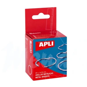 Nueva Colección ANILLAS METÁLICAS APLI Ø 25 mm 20 ud