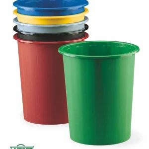 PAPELERA CERRADA FAIBO GRIS 14 L. Nuevo Modelo