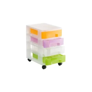 Última Versión TORRE ALMACENAJE 4 CAJONES CON RUEDAS